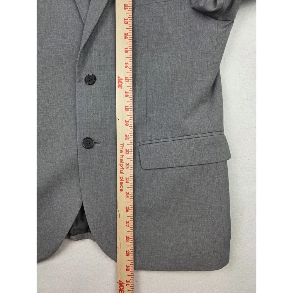 H&M Sport Coat Blazer‎ 40R Mens Dark Grey Suit Jacket Two Button Formal